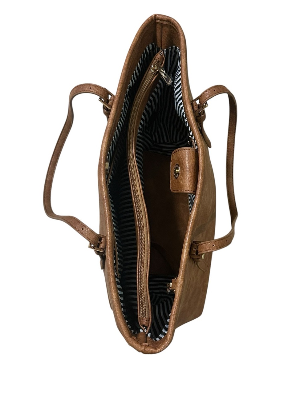 Urban Expressions. Brown Faux Leather Tote Bag - Picture 5 of 11